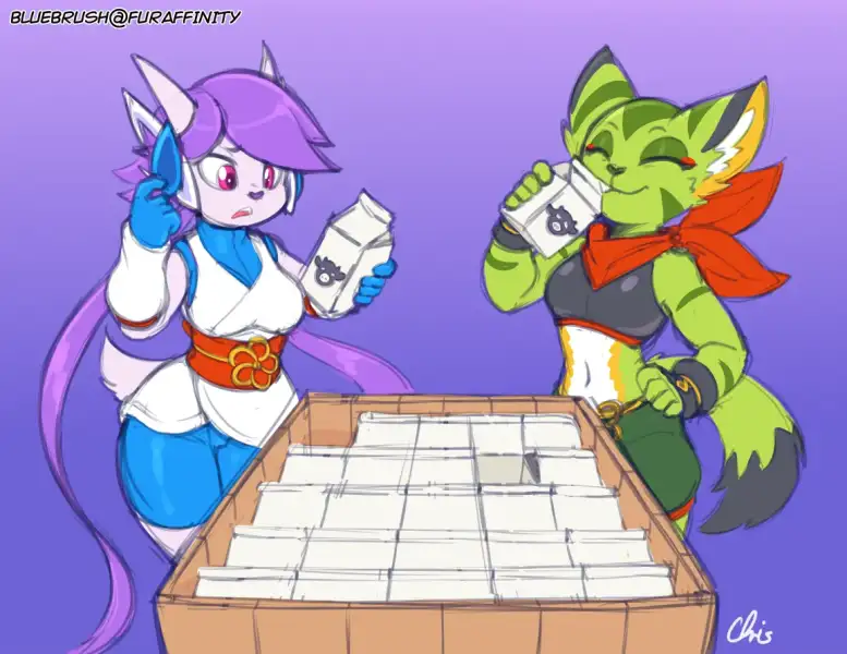 (Nekocrispy)_Lilac_and_Carol_Hypno-Milk