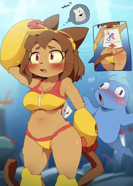(Gameoverse)_A_Cat_and_a_Dolphin_Fall_for_Mr._Paper's_Trap_[DAGASI]