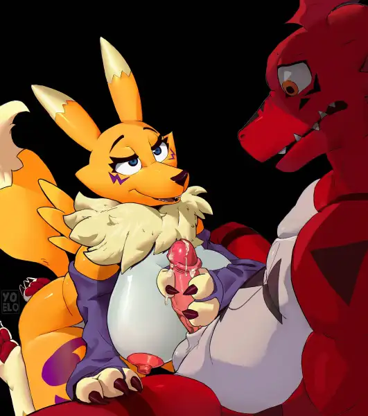 Renamon's_messy_finish_by_ghioel