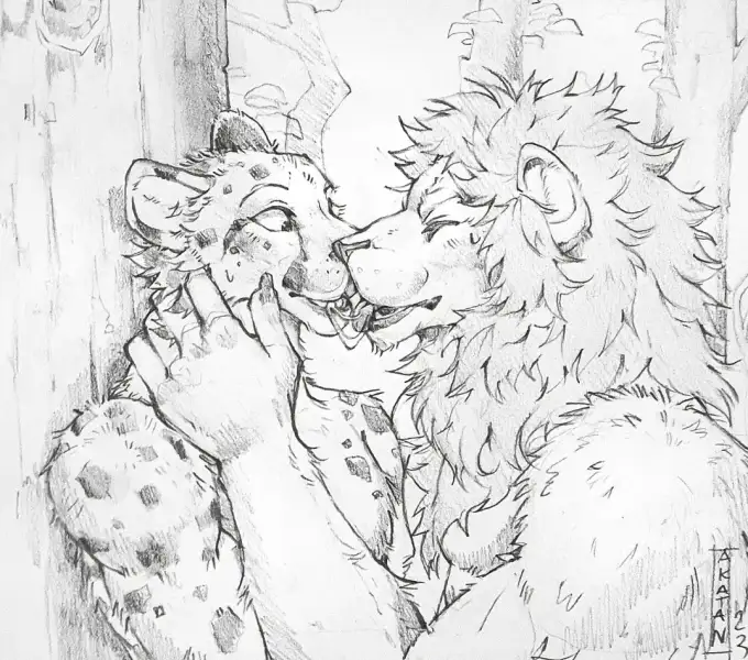 Lion's_Cheetah_Friend_by_Akatan