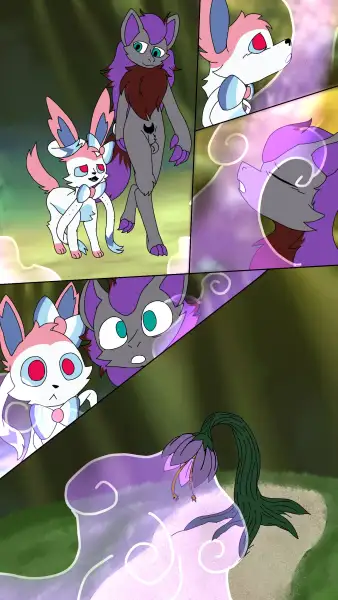 Dragonsnakeowo_-_Nya4_and_Aphast_meet_a_plant